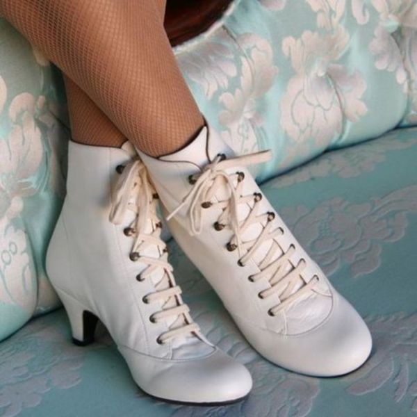 

brand boots designer design black and white ankle boots with high heels size
