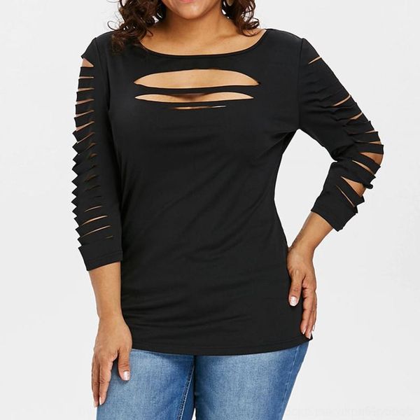 

qj5uj 2019 твердого 2019 тенденция нового цвет с длинным рукавом для женщин вскользь персонализированных футболки нового персонализированной, White