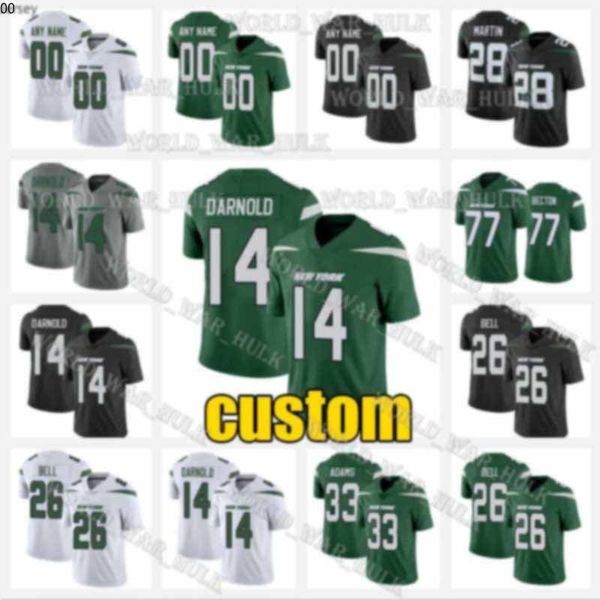 

custom mens new 14 sam darnold york jets football jersey le'veon bell curtis martin joe namath williams mark gastineau, Black;red