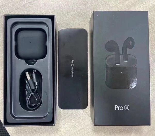 

new pro4 bluetooth wreless headset hifi mini tws pro4 bluetooth 5.0 pop up connection touch with charging case