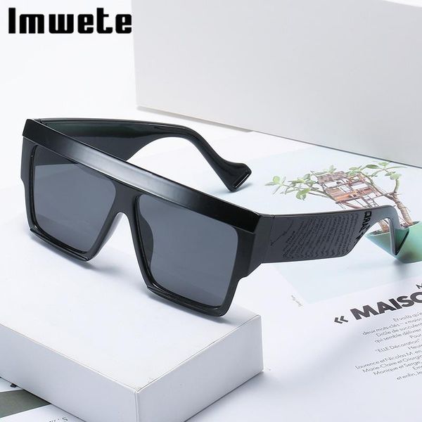 

sunglasses imwete oversized square women men trending vintage sun glasses shades retro colored sunglass big frame eyewear, White;black