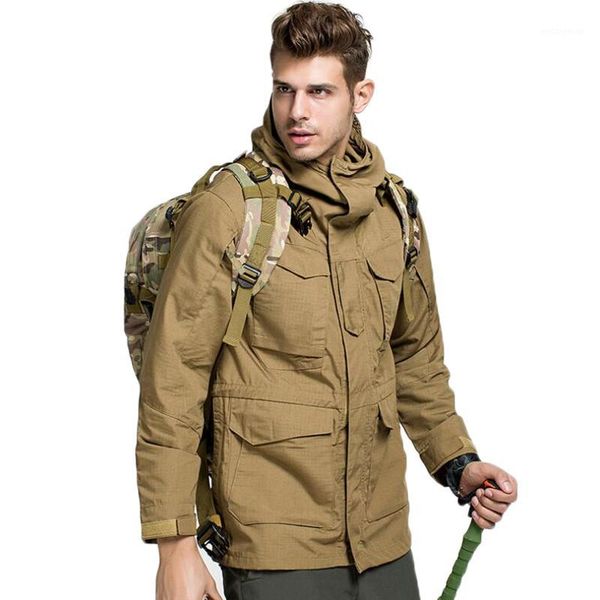 

m65 windbreaker jacket men outwear waterproof flight pilot coats mens multi pockets training field army tactical jacket1, Black;brown
