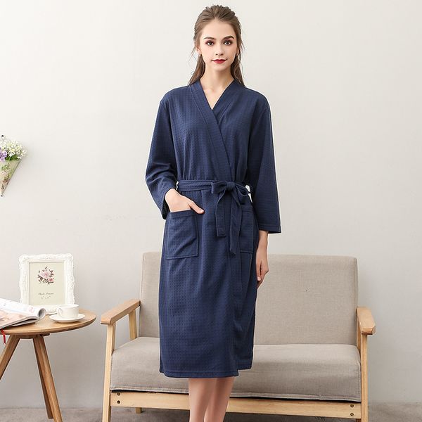 

women summer water absorption towel bath robe kimono waffle bathrobe dressing gown sleepwear homewear