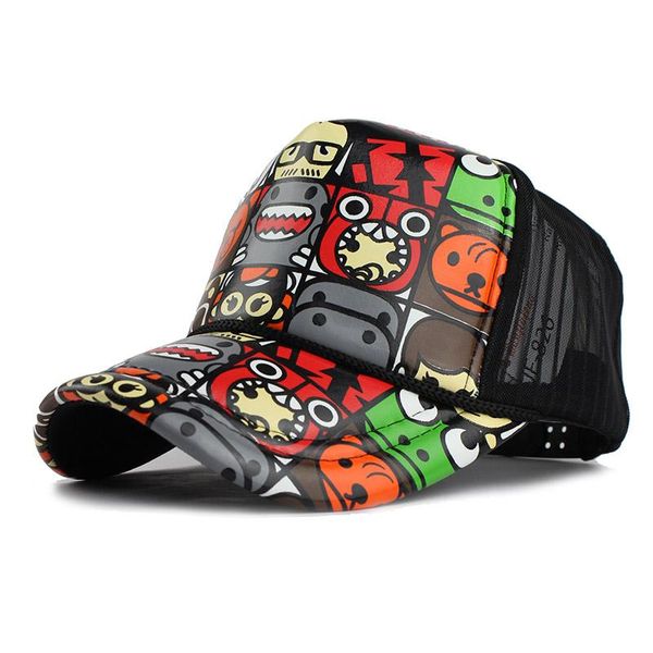 

flb]wholesale fashion classic trucker baseball mesh cap snapback hat vintage women men gorras hip hop baseball cap sqcibi, Black;white