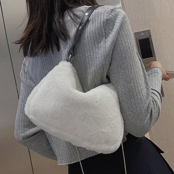 

brand designer fur women's shoulder bag fashion handbag small square crossbody bag