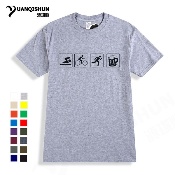 

boutique 16 colors short sleeve tee triathlon and beer triathlete father's day funny gift idea xs 3xl hooded sweatshirt hoodie men t sh