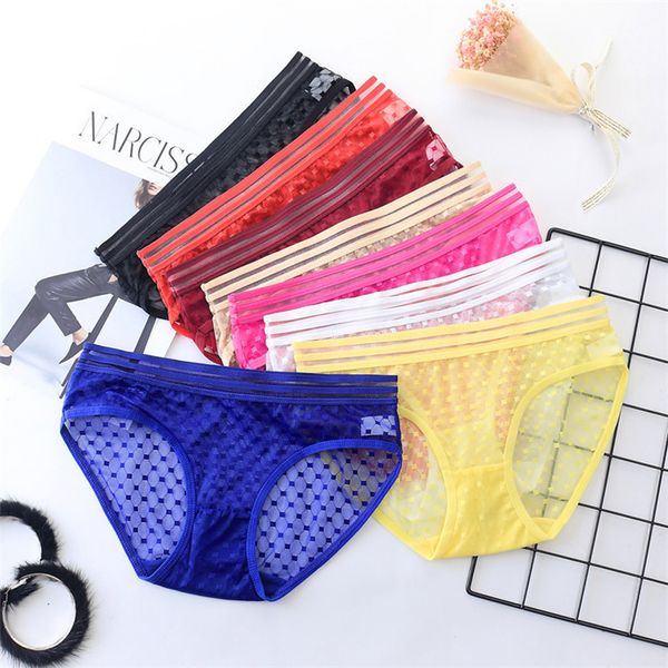 

women's transparent mesh thong panties fashion lace floral underwear cotton underpants ruffle breathable ladies g-string, Black;pink