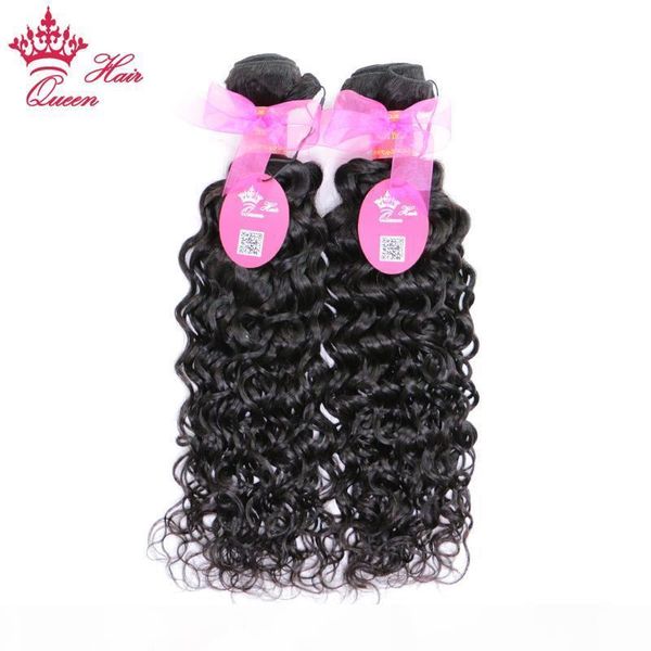 

queen hair brazilian virgin natural wave hair weft 10"-28'' mix length nature wave #1b 2pcs 100% human hair, Black