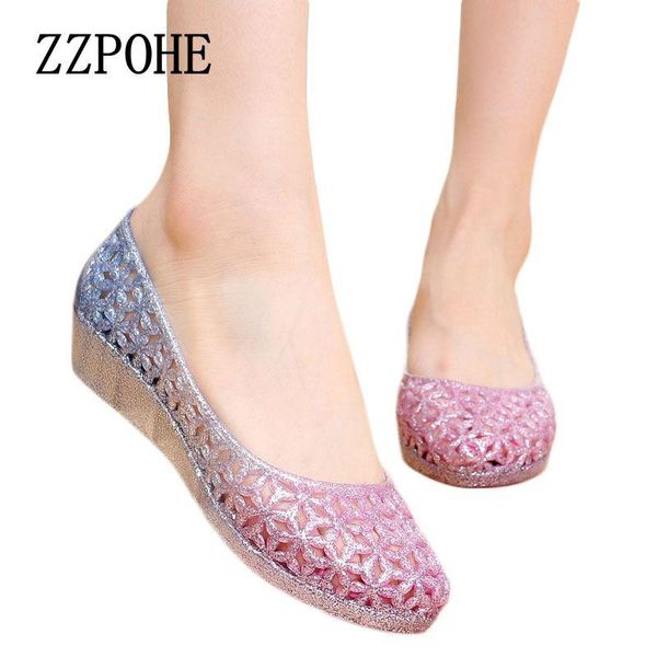 

zzpohe 2020 summer new women casual fashion crystal sandals woman plus size sandals non-slip comfortable breathable female shoes, Black