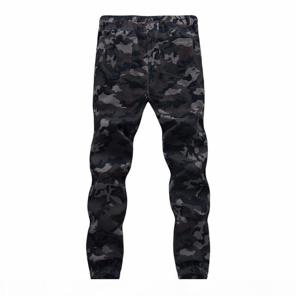 

pure cotton men's jogger pants spring side zipper harem pants men camouflage military sweatpants comfortable camo printing cargo, Black