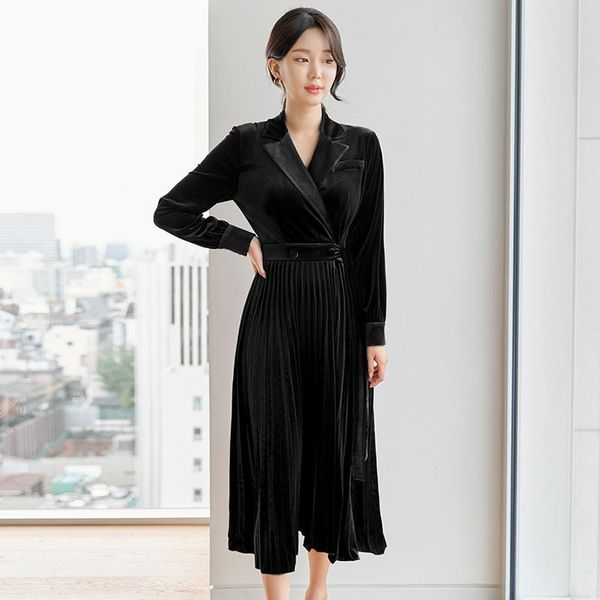 

coigarsam women dress new high waist dresses black dark blue 3235, Black;gray