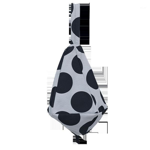 

women's irregular stereo geometric contrast color shoulder bag fashion polka dot bag casual chest1