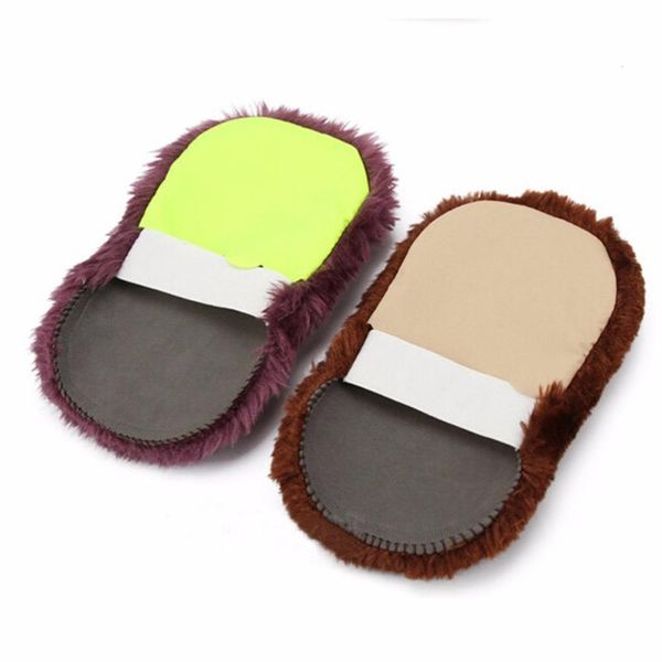 

random colors soft wool polishing shoes clean cleaning gloves shoe care brush wipe shoes 1pcs h jllgng