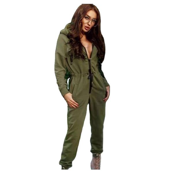 

european and american ladies casual jumpsuit belt long-sleeved loose jumpsuit simple restraint foot pants, Black;white