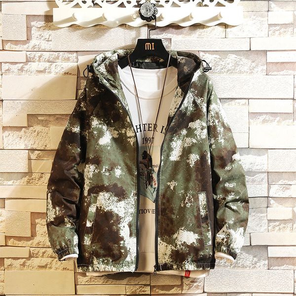 

2021 New Spring Autumn with Hoodie Men's Jacket Quality Fashion B497, Black;brown