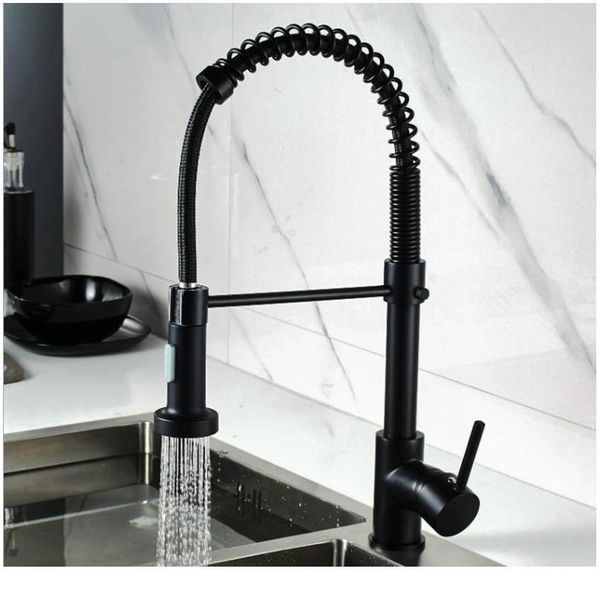 

deck mounted kitchen faucets cold water mixer taps 360 degree rotation stream sprayer nozzle kitchen tap matte blac jllptw