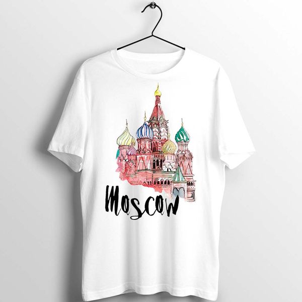 

men's t shirt russia moscow kremlin palace watercolor artwork art printed tee sport hooded sweatshirt hoodie