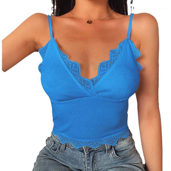 

condole belt lace blouse deep v pure color perspective splicing backless fashion short summer europe america1, White