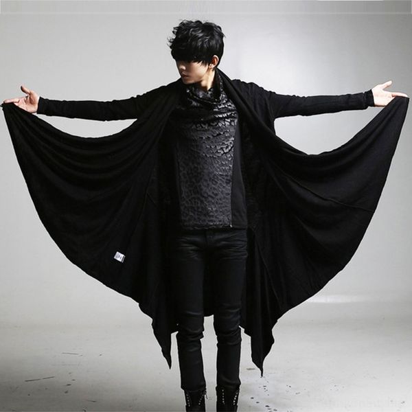 

ojz3w cardigan wear coat brand nightclub stage wear cardigan men's korean fashion brand nightclub coat sweater stage korean men's, Black