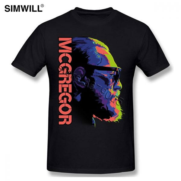 

sport stylish mcgregor face tee men's printed pure cotton t shirt round collar short sleeved fashion tees shirts