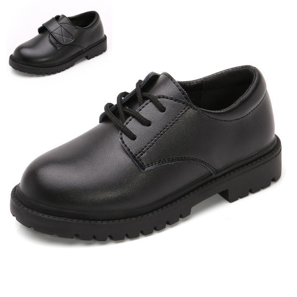 

для new kids кожи свадебного платья ulknn 2020 boys school performance black casual детей мокасины обуви, Black;red