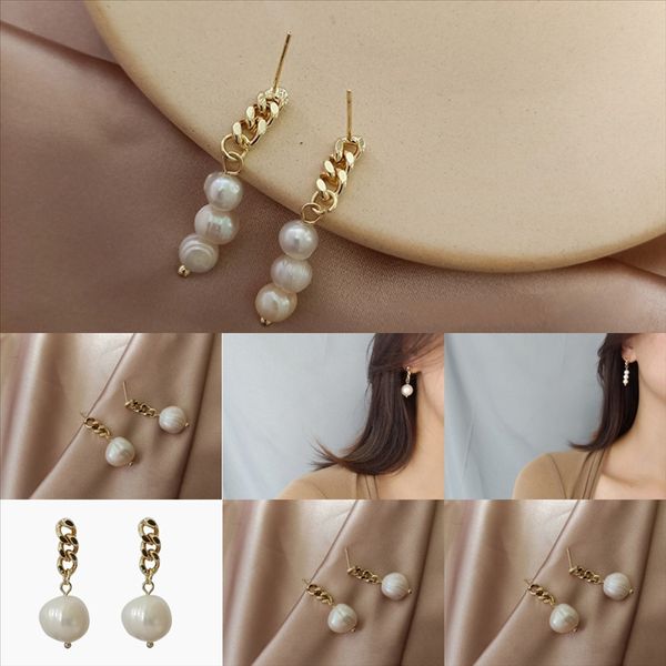 

ixtp s'steel korean earrings for women sterling silver stud stud white shell personalized portrait earring earring gold earings, Golden