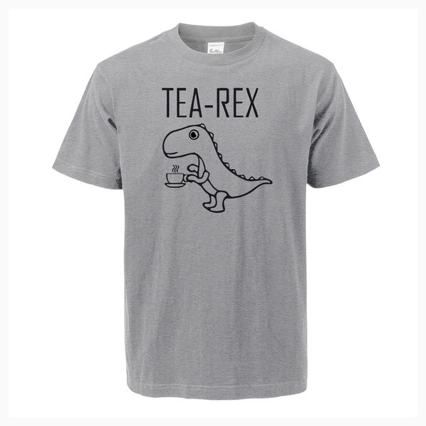 

sport tea rex mens t-shirt funny cartoon print short sleeve t shirt jurassic dinosaur drink coffee streetwear casual cotton men t