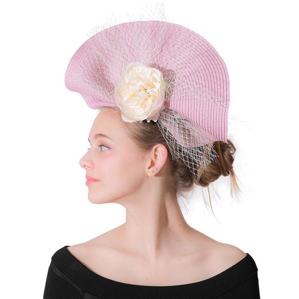 

fan cap ms.cocktail dinner party fedoras wedding bridal mesh veil hat vintage royal aristocratic cap chapeau fascinators lm031 h jllcur