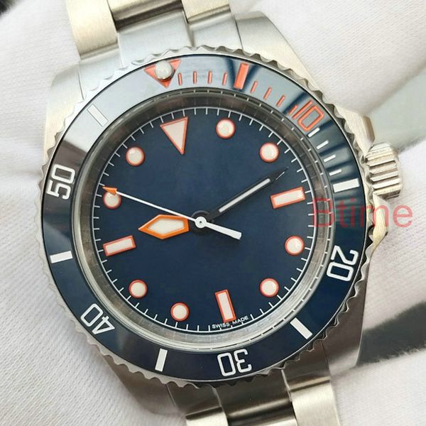 

mens watch new automatic movement black luxury stainless steel watches men 2813 mechanical designer watches fashion men wristwatches btime, Slivery;brown