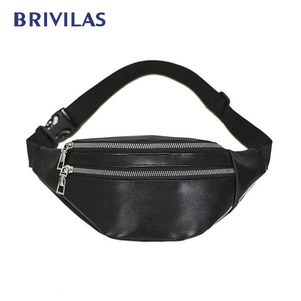 

brivilas пу кожаный талии сумка женщин водонепроницаемый мужчин fanny pack мода спорт ремень сумка банан многофункциональный груди shoudle н
