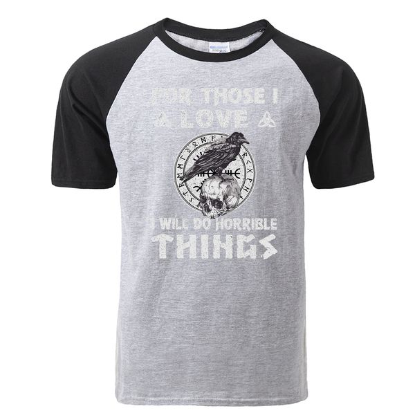 

sport cool viking death skull print raglan t-shirt retro classic odin vikings tshirt men cotton hip hop tshirts harajuku streetwear