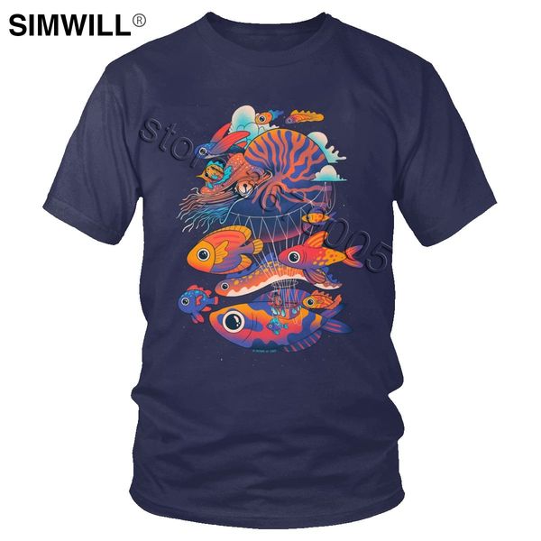 

sport adventure fish t shirt men's cotton ocean journey tee short sleeves o neck t-shirts simple slim fit print tshirt clothing gift