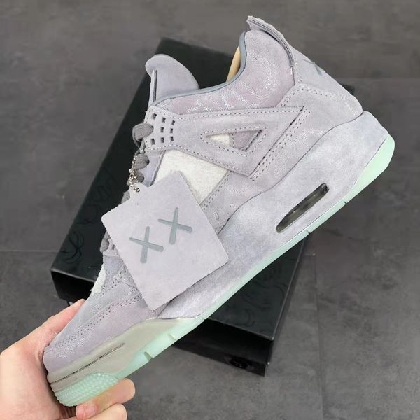 

jumpman 4 retro kaws xx sport shoes companion design grey sneakers men running shoes