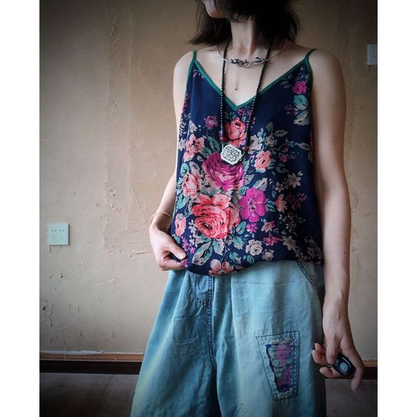 

2020 luogu mud versatile comfortable double cotton loose sling 1656 orchid, White