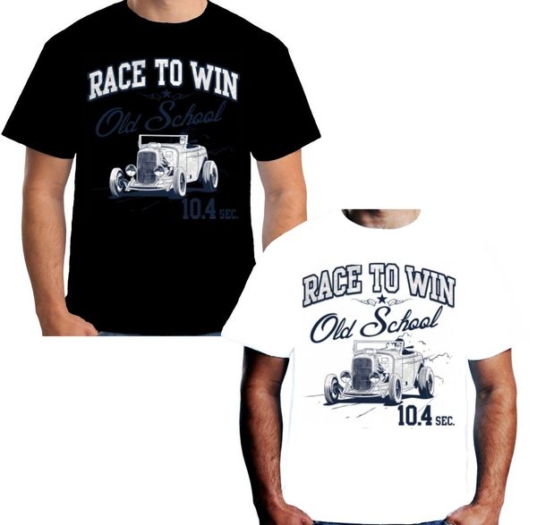 

sport 2019 100% cotton mens premium race to win t-shirt rat rod old school w17069 tee shirt