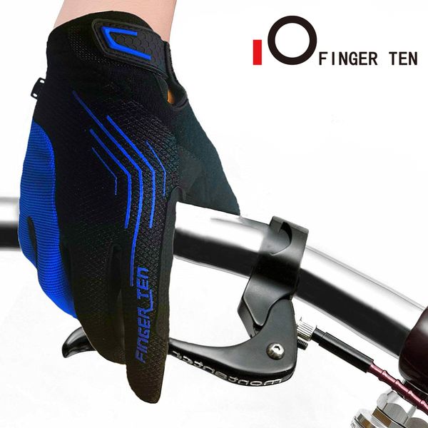 

men cycling gloves bicycle full finger outdoor sport road mountain riding mtb bike women kids touch screen glove drop shipping, Blue;gray