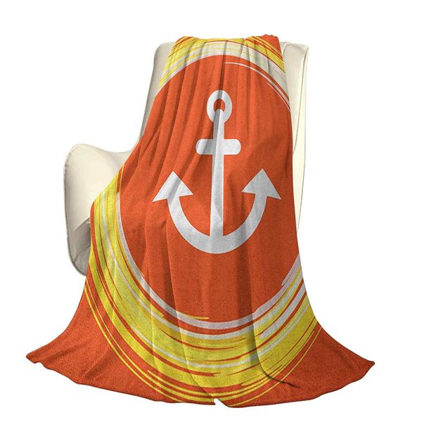 

anchor image in a circle round enlightened drawing controlling the seabed printoffice leisure blankets