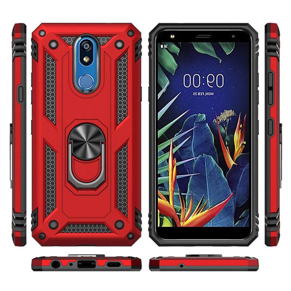 

3e3sashockproof tpu pc mobile shell for lg k40 kickstand ring holder phone casexzvip2