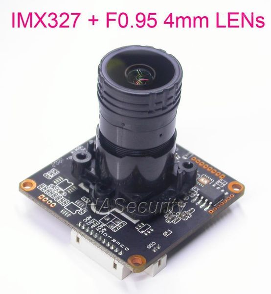 

cameras color night vision f0.95 starlight lens ahd-h (1080p) 1/2.8" sony starvis imx327 nvp2441 cctv camera module pcb board +osd cabl