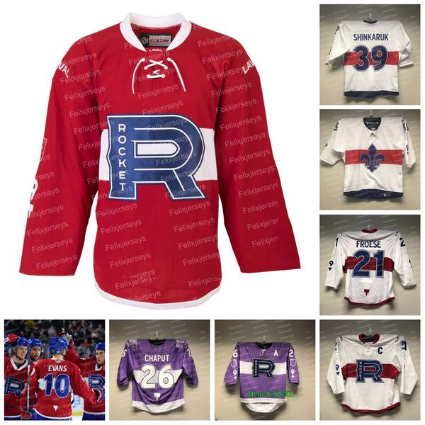 

laval rocket ahl hockey jersey laurent dauphin jesse ylonen lukas vejdemo tobie bisson xavier ouellet brandon gignac louis belpedio corey sc, Black