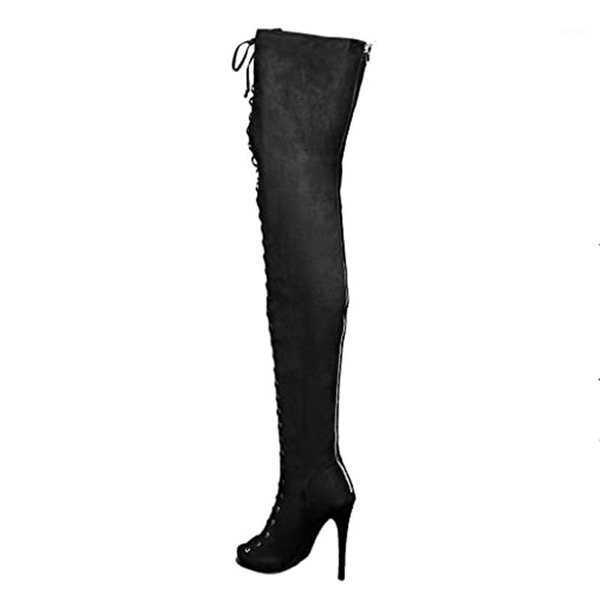 

boots shofoo shoes,elegant fashionable women's shoes, suede, about 11cm high-heeled over-the-knee high shoes.1, Black