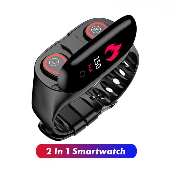 

new waterproof ip67 smart wristband with m1 bluetooth earphone heart rate monitor smart wristband time standby fitness bracelet sport watch, Slivery;brown