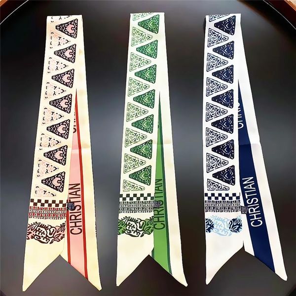

tarot new diamond-shaped cashew female women skinny bag scarves design silk scarf neckerchief for ladies foulard wrist towel, Blue;gray