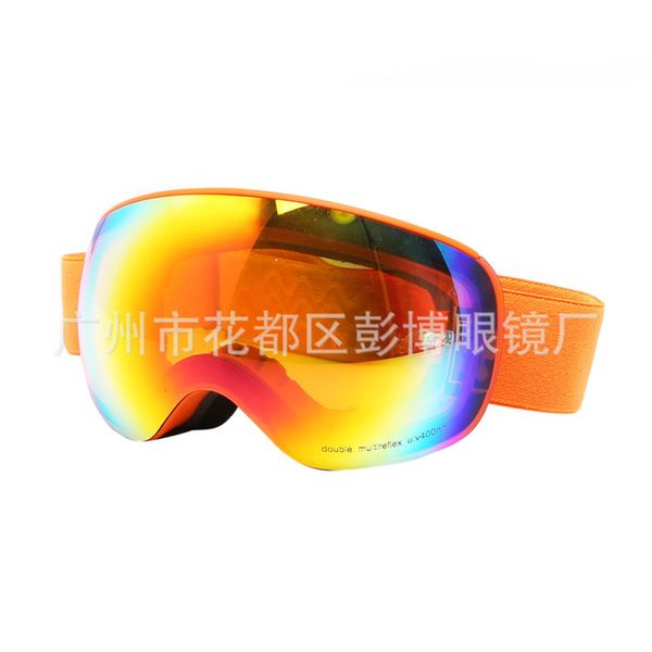 

children bp magnet lens double for layer anti fog ski glasses for teenagers, White;black