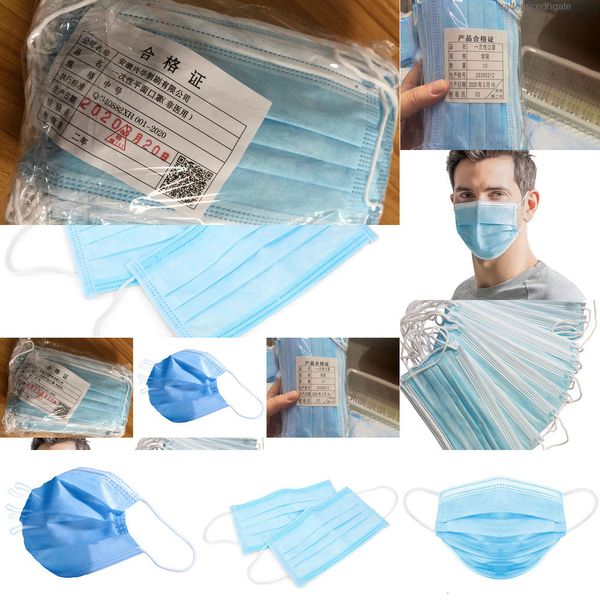 

ear-loop 3-ply masks mouth cover face non-woven layer disposable dust mask vbsb