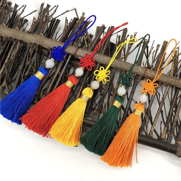 

12pcs lot 5.5cm chinese knot tassel with beads silk sewing tassel trim decorative key tassels for diy curtains home decoration h bbykba