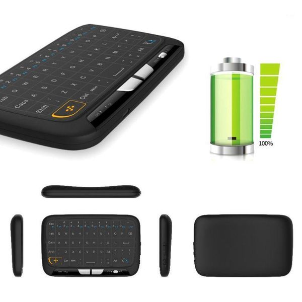

h18 2.4ghz wireless mini keyboard with whole panel touchpad for pc computer/lap