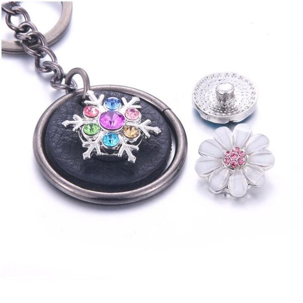 

vintage leather snap button keychain keychains keyrings fit diy 18mm snap buttons jewelry lanyard christ bbytky