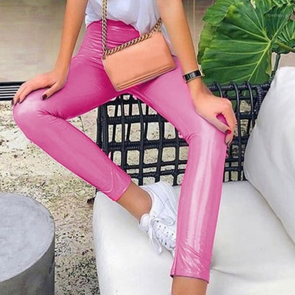 

yoga outfits women fashion high-waist leather pants pencil skinny faux athletic gym workout tights sport leggings fitness1, White;red