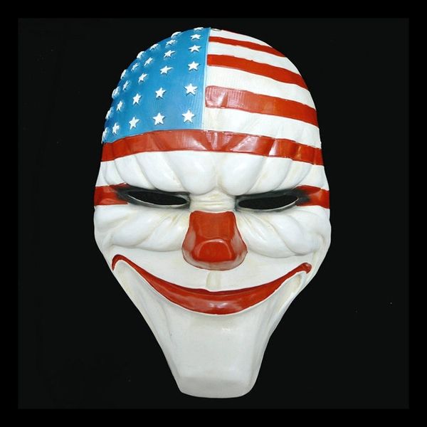 

43pia harvest day game mask ball party clown propsflag and funny halloween props flag horror mask national props kip36